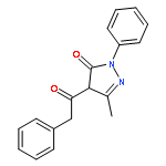 3H-PYRAZOL-3-ONE, 2,4-DIHYDRO-5-METHYL-2-PHENYL-4-(PHENYLACETYL)-