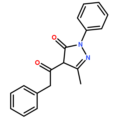 3H-PYRAZOL-3-ONE, 2,4-DIHYDRO-5-METHYL-2-PHENYL-4-(PHENYLACETYL)-