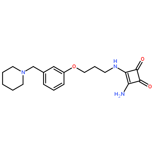 3-amino-4-({3-[3-(piperidin-1-ylmethyl)phenoxy]propyl}amino)cyclobut-3-ene-1,2-dione