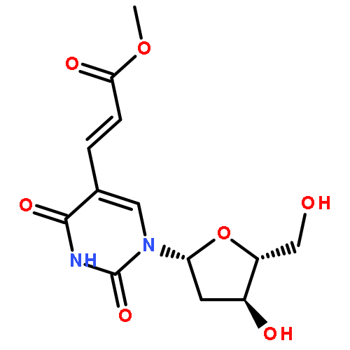 2-Propenoic acid,3-[1-(2-deoxy-b-D-erythro-pentofuranosyl)-1,2,3,4-tetrahydro-2,4-dioxo-5-pyrimidinyl]-,methyl ester, (2E)-