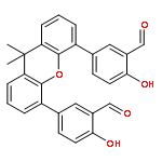 Benzaldehyde, 3,3'-(9,9-dimethyl-9H-xanthene-4,5-diyl)bis[6-hydroxy-