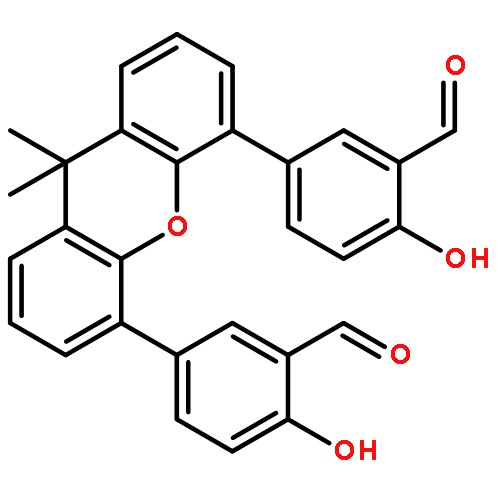 Benzaldehyde, 3,3'-(9,9-dimethyl-9H-xanthene-4,5-diyl)bis[6-hydroxy-