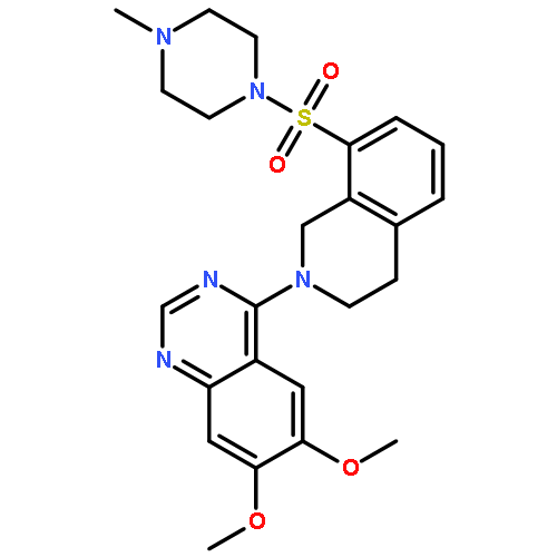 6,7-Dimethoxy-4-{8-[(4-methyl-1-piperazinyl)sulfonyl]-3,4-dihydro -2(1H)-isoquinolinyl}quinazoline