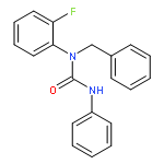 UREA, N-(2-FLUOROPHENYL)-N'-PHENYL-N-(PHENYLMETHYL)-