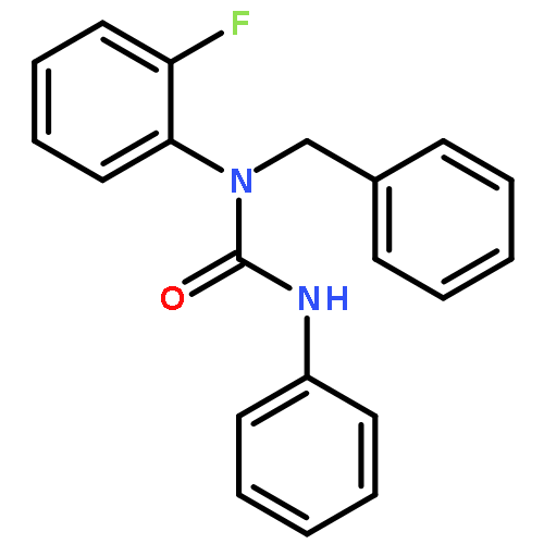 UREA, N-(2-FLUOROPHENYL)-N'-PHENYL-N-(PHENYLMETHYL)-