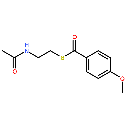 Benzenecarbothioic acid, 4-methoxy-, S-[2-(acetylamino)ethyl] ester