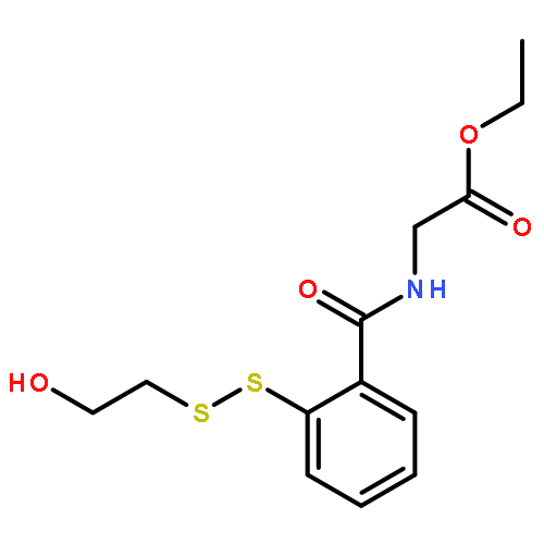 GLYCINE, N-[2-[(2-HYDROXYETHYL)DITHIO]BENZOYL]-, ETHYL ESTER