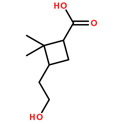 CYCLOBUTANECARBOXYLIC ACID, 3-(2-HYDROXYETHYL)-2,2-DIMETHYL-