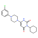 6-[4-(3-chlorophenyl)-1-piperazinyl]-3-cyclohexyl-2,4(1h,3h)-pyri Midinedione