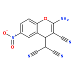 Propanedinitrile, (2-amino-3-cyano-6-nitro-4H-1-benzopyran-4-yl)-