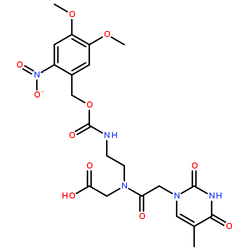 Glycine,N-[(3,4-dihydro-5-methyl-2,4-dioxo-1(2H)-pyrimidinyl)acetyl]-N-[2-[[[(4,5-dimethoxy-2-nitrophenyl)methoxy]carbonyl]amino]ethyl]-