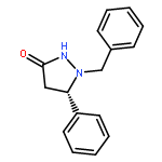 3-PYRAZOLIDINONE, 5-PHENYL-1-(PHENYLMETHYL)-, (5S)-