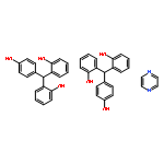 PHENOL, 2,2'-[(4-HYDROXYPHENYL)METHYLENE]BIS-, COMPD. WITH PYRAZINE(2:1)