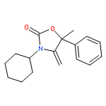 2-Oxazolidinone, 3-cyclohexyl-5-methyl-4-methylene-5-phenyl-