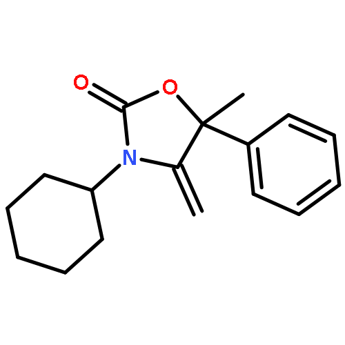 2-Oxazolidinone, 3-cyclohexyl-5-methyl-4-methylene-5-phenyl-