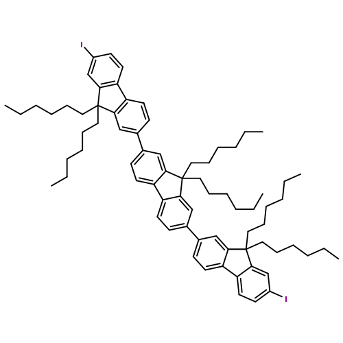 [2,2':7',2''-TER-9H-FLUORENE], 9,9,9',9',9'',9''-HEXAHEXYL-7,7''-DIIODO-