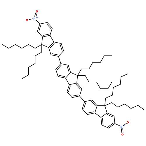 [2,2':7',2''-Ter-9H-fluorene], 9,9,9',9',9'',9''-hexahexyl-7,7''-dinitro-