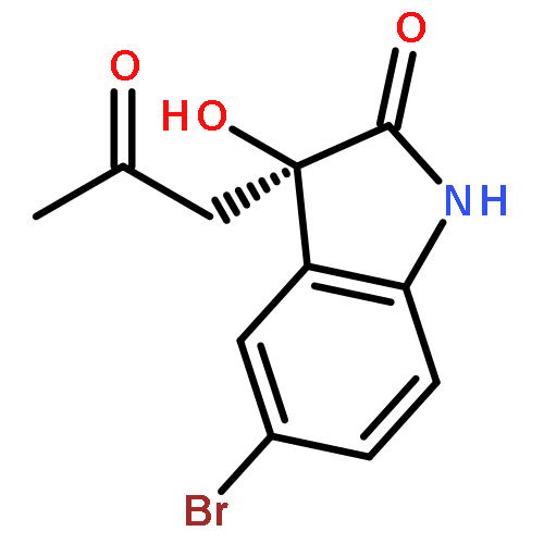 2H-Indol-2-one, 5-bromo-1,3-dihydro-3-hydroxy-3-(2-oxopropyl)-, (3R)-