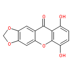 10H-1,3-Dioxolo[4,5-b]xanthen-10-one, 6,9-dihydroxy-