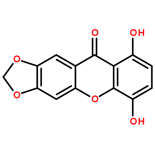 10H-1,3-Dioxolo[4,5-b]xanthen-10-one, 6,9-dihydroxy-