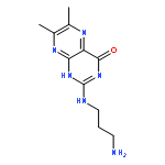 4(1H)-Pteridinone, 2-[(3-aminopropyl)amino]-6,7-dimethyl-