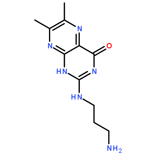 4(1H)-Pteridinone, 2-[(3-aminopropyl)amino]-6,7-dimethyl-