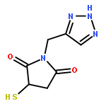 2,5-Pyrrolidinedione, 3-mercapto-1-(1H-1,2,3-triazol-4-ylmethyl)-