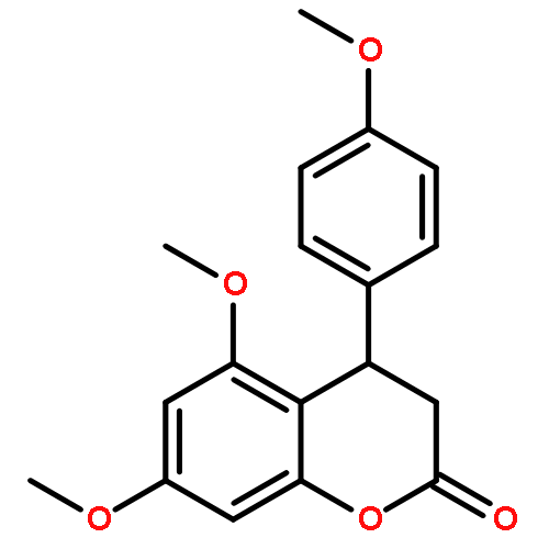 2H-1-Benzopyran-2-one,3,4-dihydro-5,7-dimethoxy-4-(4-methoxyphenyl)-