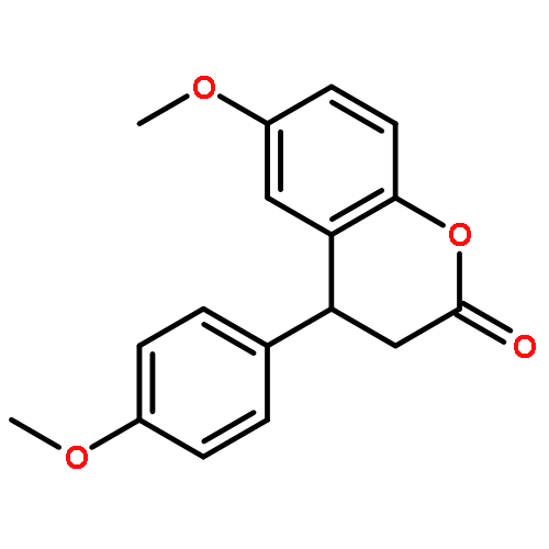 2H-1-Benzopyran-2-one, 3,4-dihydro-6-methoxy-4-(4-methoxyphenyl)-