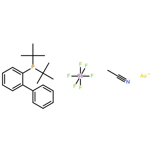 (Acetonitrile)[(2-biphenyl)di-tert-butylphosphine]gold(I)  hexafluoroantimonate