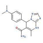 <br>7-[4-(dimethylamino)phenyl]-5-methyl-4,7-dihydro[1,2,4]triazolo[1,5-a]pyrim idine-6-carboxamide