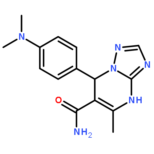 <br>7-[4-(dimethylamino)phenyl]-5-methyl-4,7-dihydro[1,2,4]triazolo[1,5-a]pyrim idine-6-carboxamide