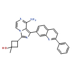 3-[8-amino-1-(2-phenylquinolin-7-yl)imidazo[1,5-a]pyrazin-3-yl]-1-methylcyclobutan-1-ol