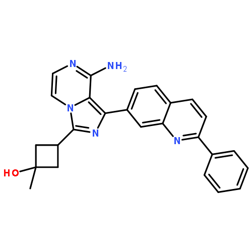 3-[8-amino-1-(2-phenylquinolin-7-yl)imidazo[1,5-a]pyrazin-3-yl]-1-methylcyclobutan-1-ol