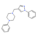 PIPERAZINE, 1-PHENYL-4-[(1-PHENYL-1H-PYRAZOL-4-YL)METHYL]-