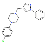 PIPERAZINE, 1-(4-CHLOROPHENYL)-4-[(1-PHENYL-1H-PYRAZOL-4-YL)METHYL]-