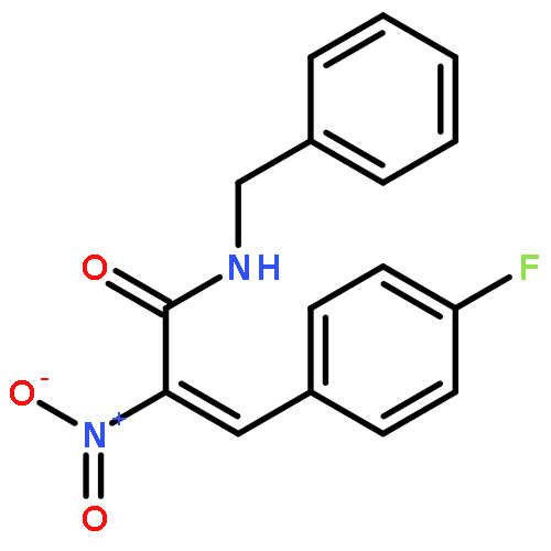 2-PROPENAMIDE, 3-(4-FLUOROPHENYL)-2-NITRO-N-(PHENYLMETHYL)-, (2E)-