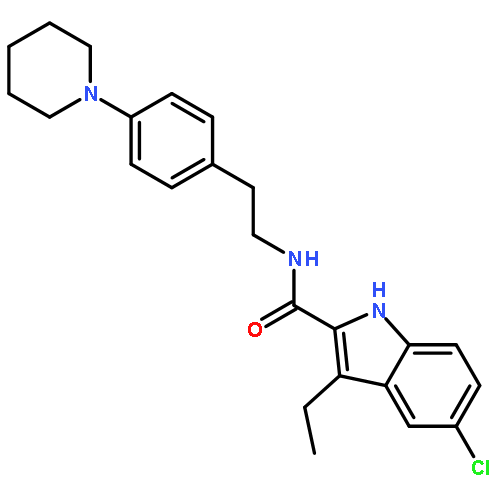 5-Chloro-3-ethyl-N-(4-(piperidin-1-yl)phenethyl)-1H-indole-2-carboxamide