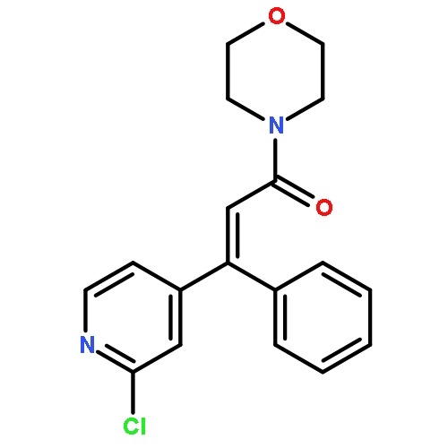 MORPHOLINE, 4-[3-(2-CHLORO-4-PYRIDINYL)-1-OXO-3-PHENYL-2-PROPENYL]-