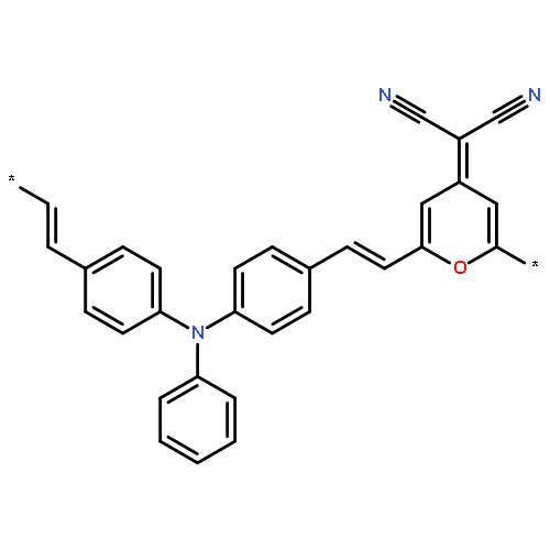 POLY[[4-(DICYANOMETHYLENE)-4H-PYRAN-2,6-DIYL]-1,2-ETHENEDIYL-1,4-PHENYLENE(PHENYLIMINO)-1,4-PHENYLENE-1,2-ETHENEDIYL]