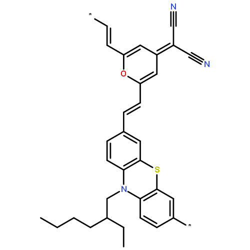 Poly[[10-(2-ethylhexyl)-10H-phenothiazine-3,7-diyl]-1,2-ethenediyl[4-(di
cyanomethylene)-4H-pyran-2,6-diyl]-1,2-ethenediyl]