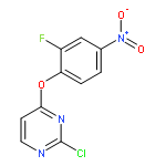 Pyrimidine, 2-chloro-4-(2-fluoro-4-nitrophenoxy)-