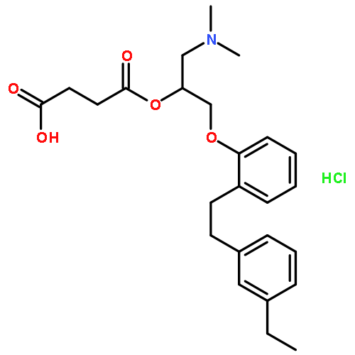 4-[1-dimethylamino-3-[2-[2-(3-ethylphenyl)ethyl]phenoxy]propan-2-yl]ox Y-4-oxo-butanoic Acid Hydrochloride