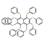 Naphthalene, octakis(phenylthio)-