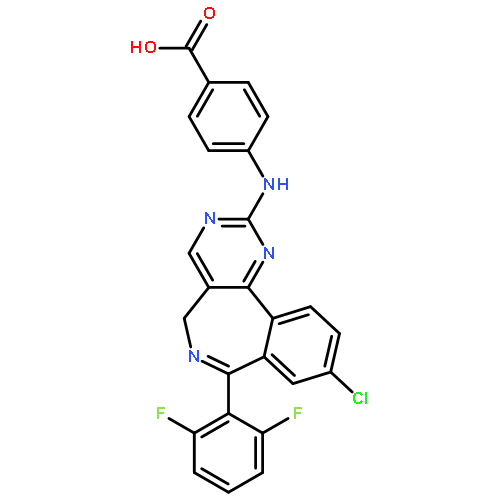 4-(9-Chloro-7-(2,6-difluorophenyl)-5H-benzo[c]pyrimido[4,5-e]azepin-2-ylamino)benzoicacid