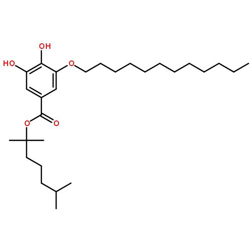 BENZOIC ACID, 3-(DODECYLOXY)-4,5-DIHYDROXY-, 1,1,5-TRIMETHYLHEXYL ESTER