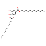 Benzoic acid, 3,4-dihydroxy-5-[(1-oxododecyl)oxy]-, dodecyl ester