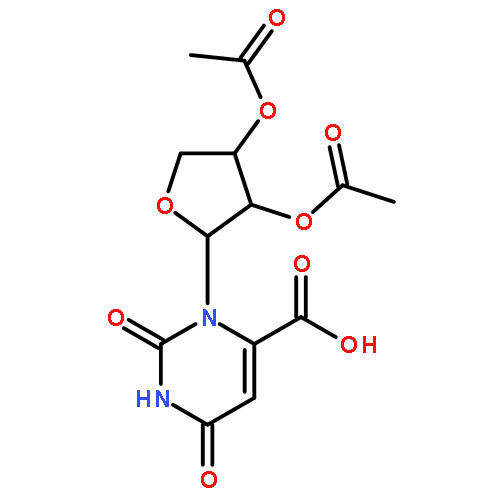 4-Pyrimidinecarboxylic acid,3-[(2R,3R,4R)-3,4-bis(acetyloxy)tetrahydro-2-furanyl]-1,2,3,6-tetrahydro-2,6-dioxo-