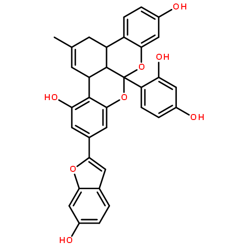 3aH-Benzo[3,4][2]benzopyrano[1,8-bc][1]benzopyran-4,11-diol,8a-(2,4-dihydroxyphenyl)-1,8a,13b,13c-tetrahydro-6-(6-hydroxy-2-benzofuranyl)-2-methyl-,(3aS,8aS,13bS,13cR)-