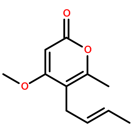 2H-PYRAN-2-ONE, 5-(2E)-2-BUTENYL-4-METHOXY-6-METHYL-